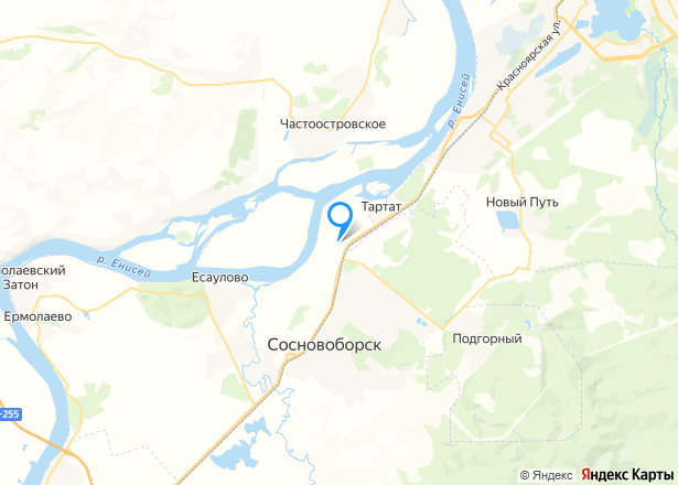 Гараж 21,9 кв.м и земельный участок 22 кв.м в Красноярском крае - Изображение местоположения