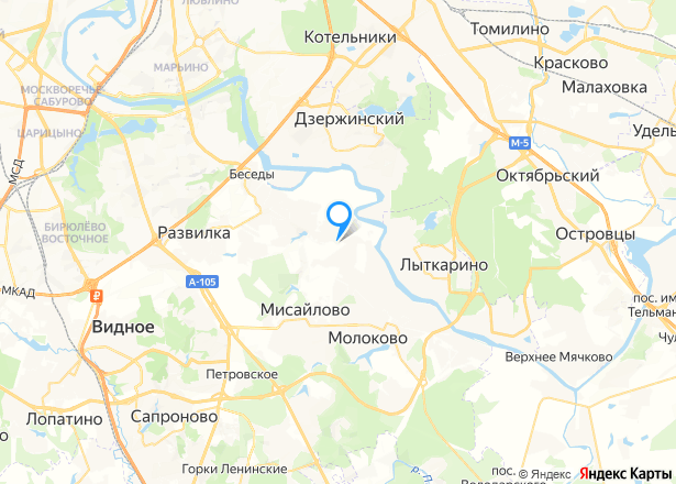 Земельный участок в Московской обл., 441 кв.м. - Изображение местоположения
