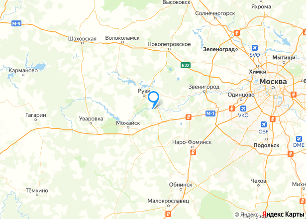 Земельный участок в Московской обл., 167084 кв.м. - Изображение местоположения
