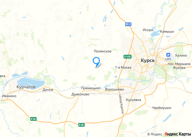 Дом 165 кв.м. и земельный участок 2500 кв.м. в Курской обл. - Изображение местоположения