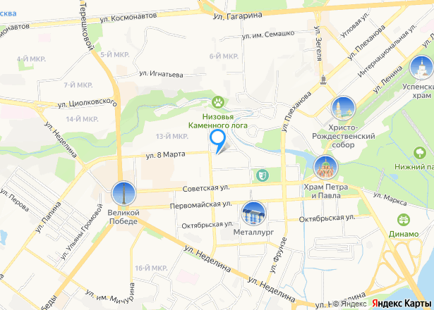 Помещение в Липецке, 748 кв.м. - Изображение местоположения
