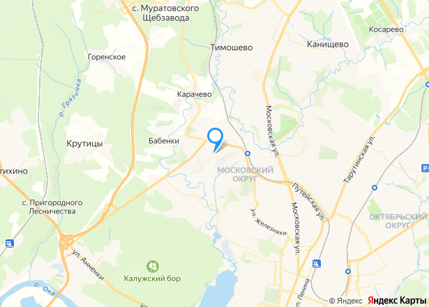 1/18 доля земельного участка в Калуге - Изображение местоположения