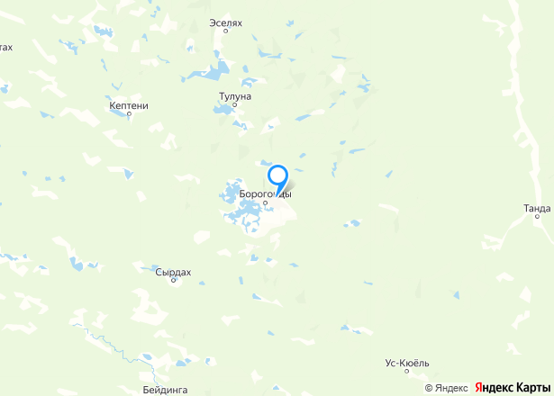 Земельный участок в Якутии; площадь 1200 +/- 12 кв.м. - Изображение местоположения