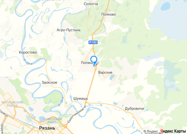 Дом 210,1 кв.м. и земельный участок 2077+/-2 кв.м. в Рязанской обл. - Изображение местоположения