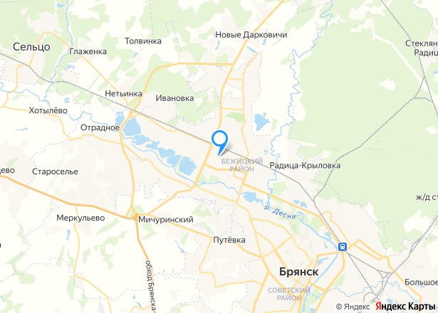 Комната в Брянске, 18,3 кв.м. - Изображение местоположения
