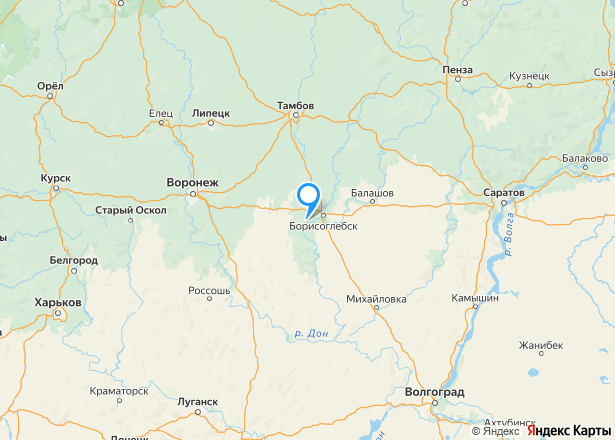 Здание 32,8 кв.м. и земельный участок 4590+/-47 кв.м. в Воронежской обл. - Изображение местоположения