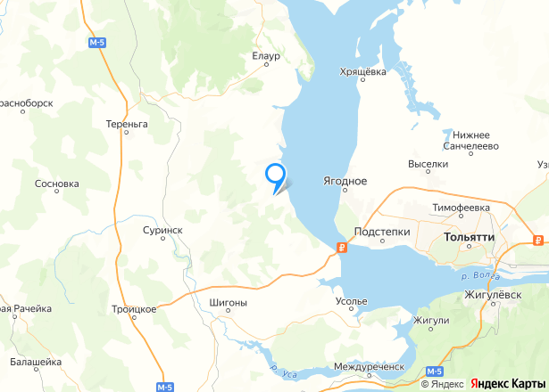 Дом 74,8 кв.м и земельный участок 1324 кв.м в Самарской обл. - Изображение местоположения