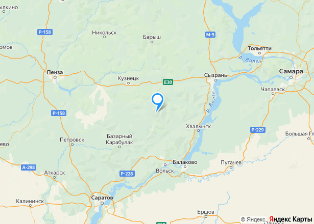 1/4 доля дома и 1/4 доля земельного участка в Ульяновской обл. - Изображение местоположения