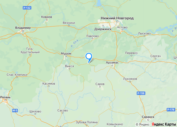1/2 доля дома и 1/2 доля земельного участка в Нижегородской обл. - Изображение местоположения