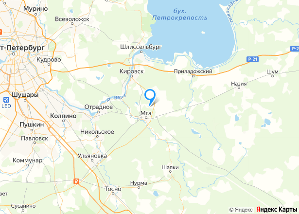 Земельный участок в Ленинградской обл., 638 кв.м. - Изображение местоположения