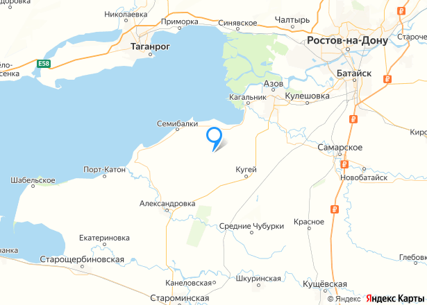 Право пользования (на основании договора аренды) на земельный участок с/х назначения в Ростовской обл. - Изображение местоположения