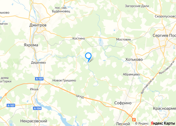 Земельный участок в Московской обл., 601 кв.м. - Изображение местоположения