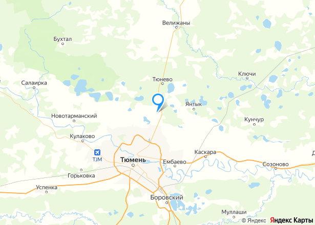 Земельный участок Россия, Тюменская область, снт. Лесная Сказка, Нижнетавдинский р-н - Изображение местоположения