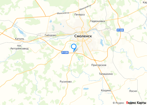 Земельный участок, кадастровый номер 67:18:0055501:116 - Изображение местоположения