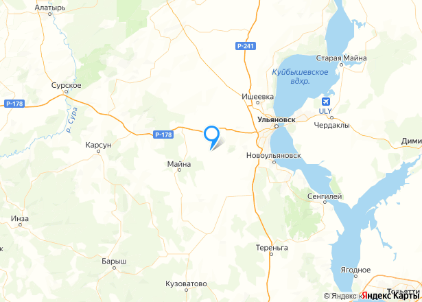58/400 доли дома и 58/400 доли земельного участка в Ульяновской обл. - Изображение местоположения