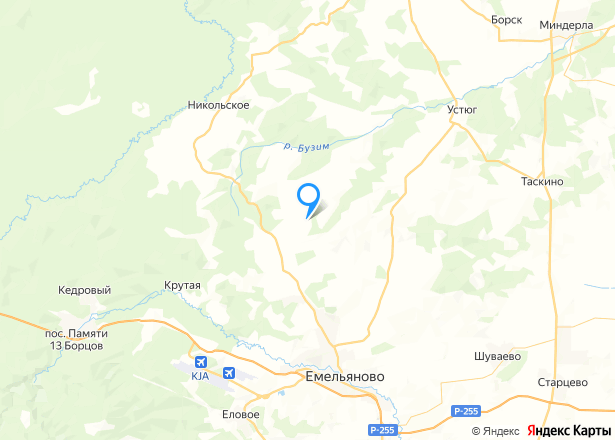 Земельный участок в Красноярском крае, 500+/-7.83 кв.м. - Изображение местоположения