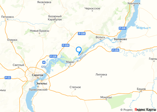 Земельный участок в Саратовской обл., 460 кв.м. - Изображение местоположения