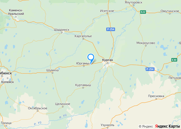 Земельный участок в Курганской обл., 968 100 кв.м. - Изображение местоположения