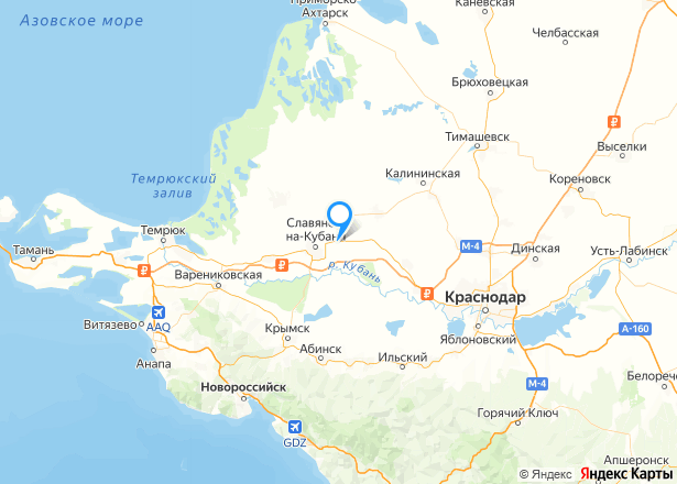 1/6 доля дома и 1/6 доля земельного участка в Краснодарском крае - Изображение местоположения