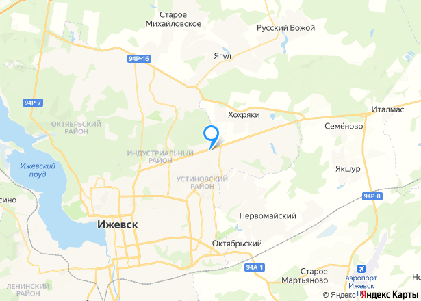 Здания и право аренды земельного участка в Ижевске - Изображение местоположения
