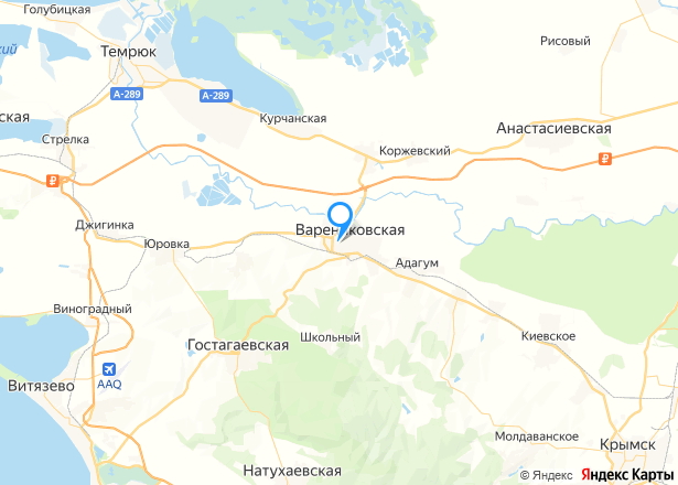 Дом 95 кв.м и земельный участок 1398 кв.м в Краснодарском крае - Изображение местоположения