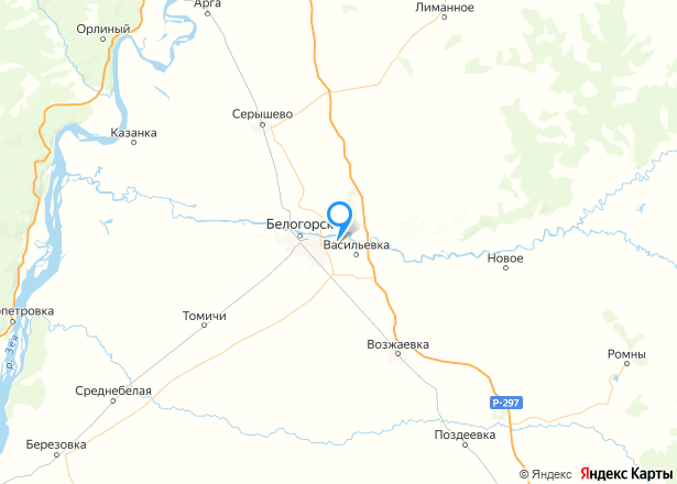 Земельный участок в Амурской обл. 714 кв.м - Изображение местоположения