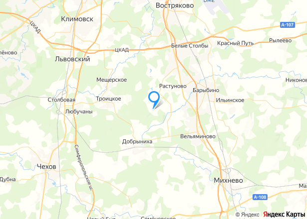 Земельный участок в Домодедово, 647 кв.м. - Изображение местоположения