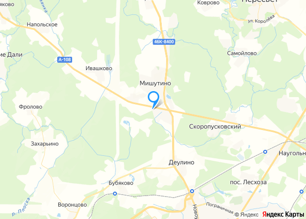 Здание 116 кв.м. и земельный участок 1409 кв.м. в Московской обл. - Изображение местоположения