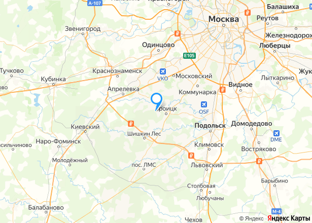 Дом 423,3 кв.м. и земельные участки в Москве - Изображение местоположения
