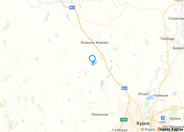 Земельный участок в Курской обл., 124000 кв.м. - Изображение местоположения