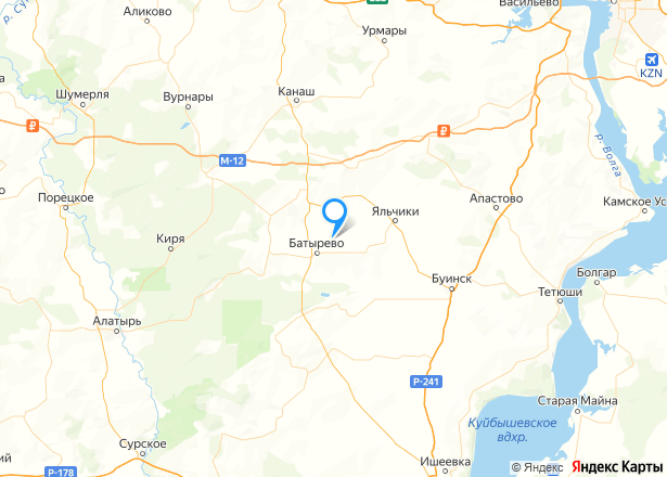 Земельный участок в Чувашии, 17100 кв.м. - Изображение местоположения