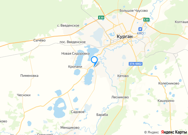Земельный участок в Кургане, 755 кв.м. - Изображение местоположения