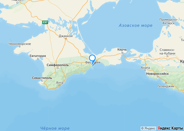 Земельный участок в Феодосии, 634+/-9 кв.м. - Изображение местоположения