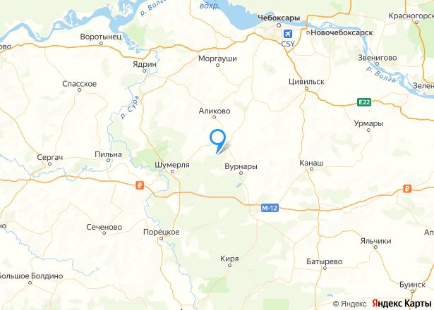 Земельный участок в Чувашии, 467 кв.м - Изображение местоположения