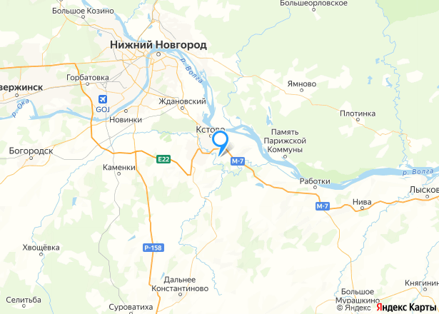 Земельный участок в Нижегородской обл., 925 кв.м. - Изображение местоположения