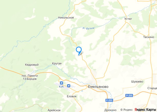 Коттеджный посёлок 6,5 га в пригороде Красноярска - Изображение местоположения
