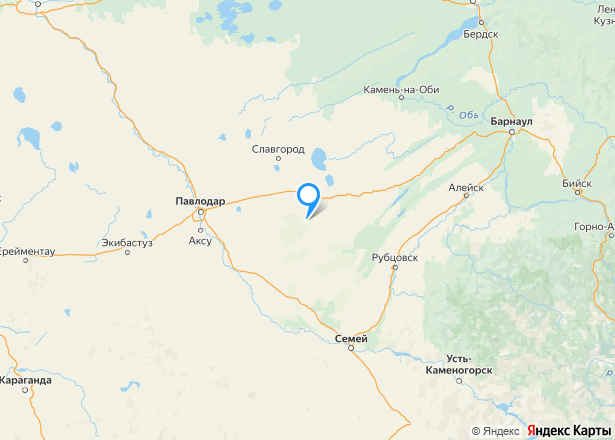 Здание 651,3 кв.м. и земельный участок 26439 кв.м. в Алтайском крае - Изображение местоположения