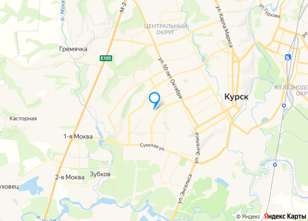 Здание с КТП, 46,9 кв.м в Курске - Изображение местоположения
