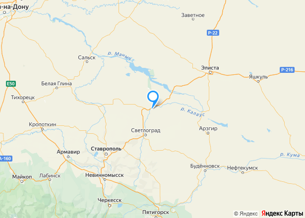 Земельный участок в Ставропольском крае, 500+/-8 кв.м. - Изображение местоположения