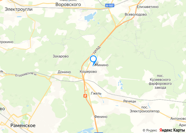 Дом 163,6 кв.м. и земельный участок 1325 кв.м. в Московской обл. - Изображение местоположения