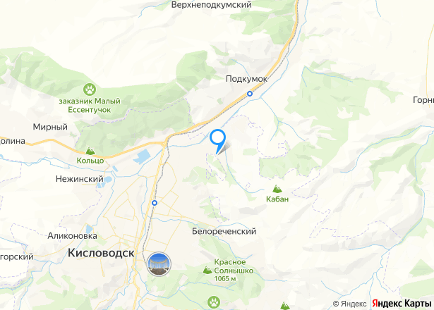 Земельный участок в Кисловодске, 477 кв.м. - Изображение местоположения