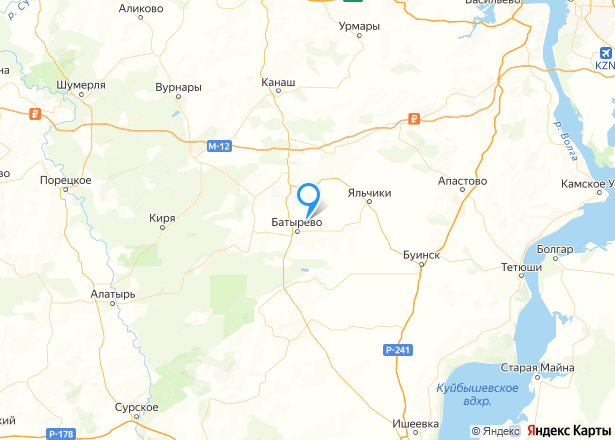 1/24 доля земельного участка в Чувашии - Изображение местоположения