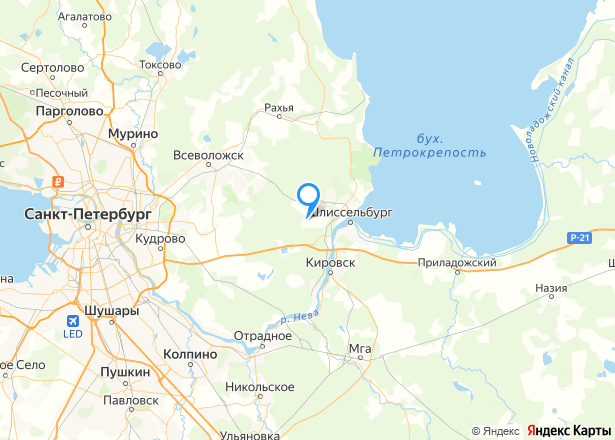 Садовый дом 84,8 кв.м. и земельный участок 600 кв.м. в Ленинградской обл. - Изображение местоположения