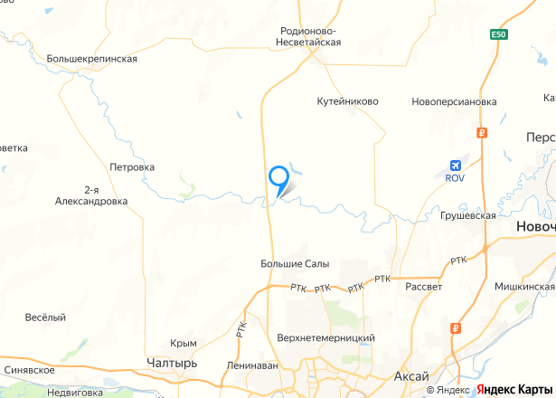 1/6 доля земельного участка в Ростовской обл. - Изображение местоположения