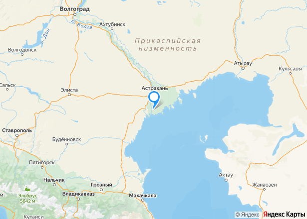 Земельный участок в Астраханской обл., 400 кв.м. - Изображение местоположения