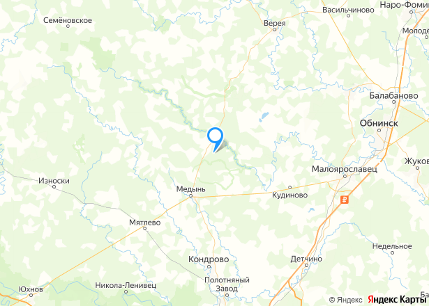 Объект незавершенного строительства в Калужской обл., 69 кв.м. - Изображение местоположения
