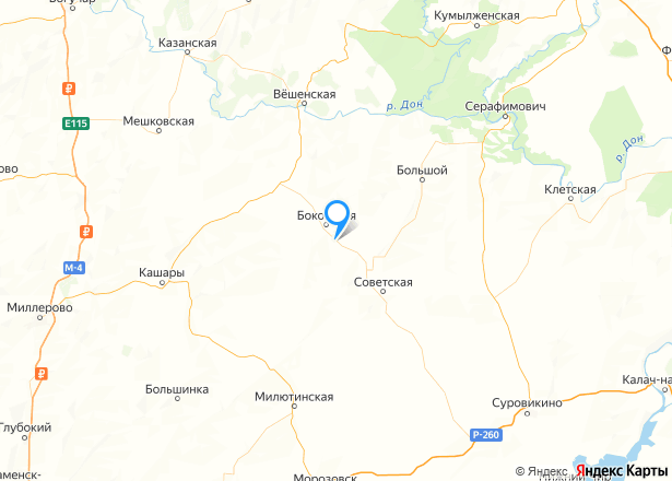 78500/8007000 доля земельного участка в Ростовской обл. - Изображение местоположения