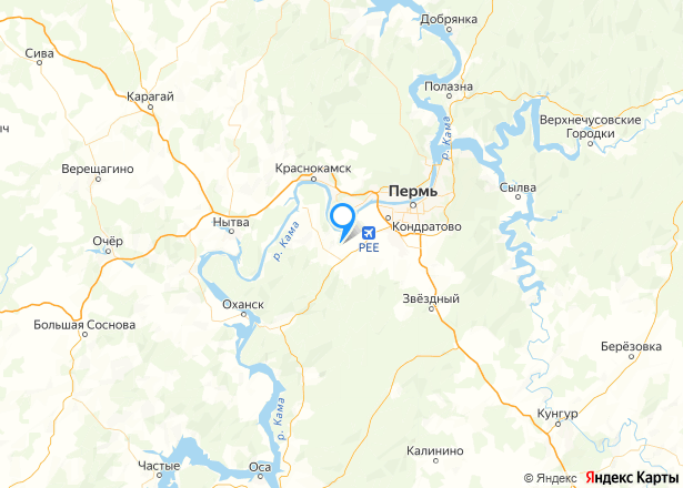 Дом 172,9 кв.м. и земельный участок 1632 +/-9 кв.м. в Пермском крае - Изображение местоположения
