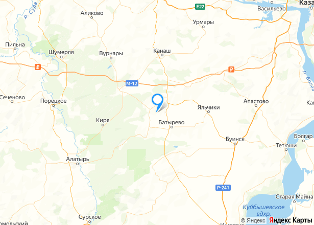 1/5 доля дома и 1/5 доля земельного участка в Чувашии - Изображение местоположения