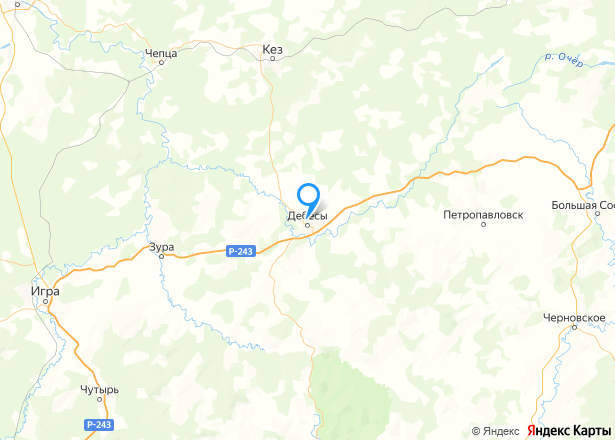 1/5 доля квартиры и 1/5 доля земельного участка в Удмуртии - Изображение местоположения